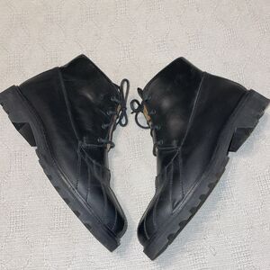 Dries Von Noten Men’s Work Boots Size 10.5 M Black Leather Outdoors Rugged EUC